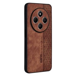 Силиконов гръб с покритие от кожа марка AZNS за Xiaomi Redmi 14C - кафяв