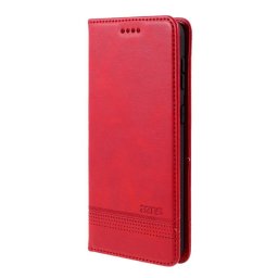 Кожен калъф страничен flip марка AZNS за Samsung Galaxy S21+ – червен