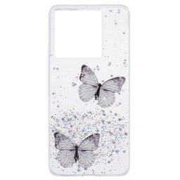 Силиконов гръб за Xiaomi 13T/13T Pro - бели пеперуди