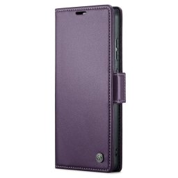 Кожен калъф страничен flip марка CASEME за Samsung Galaxy A51 – лилав
