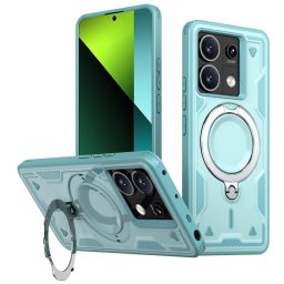 Хибриден гръб с кръгла стойка и за Xiaomi Redmi Note 13 Pro 5G - светло син