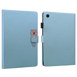 Калъф за Samsung Galaxy Tab A8 10.5 (2021) - син с коте