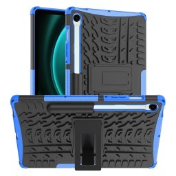 Двупластов гръб със стойка за Samsung Galaxy Tab S9 FE - син