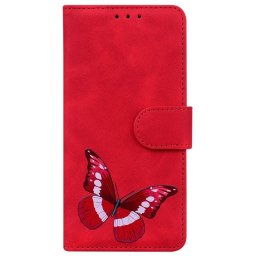 Калъф тип портмоне с пеперуда за Honor Magic7 Lite 5G - червен