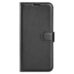 Кожен калъф тип портмоне за OnePlus 13 - черен