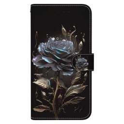 Кожен калъф тип портмоне за OnePlus Nord 4 5G - черна роза