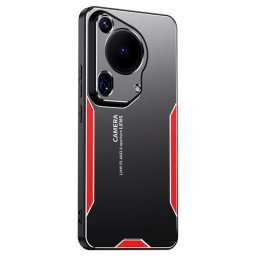 Алуминиев гръб за Huawei Pura 70 Ultra - черен с червена рамка