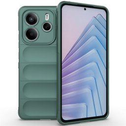 Подсилен силиконов гръб на ленти за Xiaomi Redmi Note 14 5G - зелен
