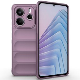 Подсилен силиконов гръб на ленти за Xiaomi Redmi Note 14 5G - лилав