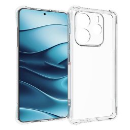 Силиконов гръб с подсилени ръбове за Xiaomi Redmi Note 14 5G - прозрачен