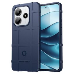 Подсилен силиконов гръб на квадрати за Xiaomi Redmi Note 14 5G - тъмно син