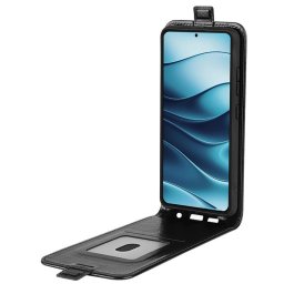 Кожен калъф flip за Xiaomi Redmi Note 14 5G - черен