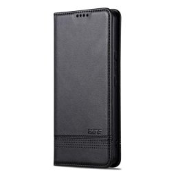 Кожен калъф страничен flip марка AZNS за Xiaomi Redmi Note 14 5G – черен