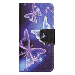 Калъф тип портмоне за Xiaomi Redmi Note 14 5G - шарени пеперуди