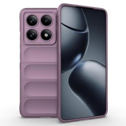 Подсилен силиконов гръб на ленти за Xiaomi Redmi Note 14 Pro 5G - лилав