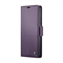 Кожен калъф страничен flip марка CASEME за Xiaomi Redmi Note 14 Pro 5G/14 Pro+ 5G – лилав