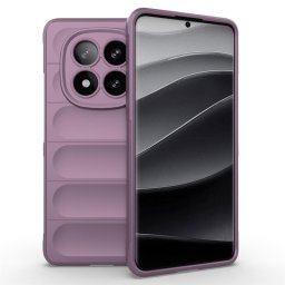 Подсилен силиконов гръб на ленти за Xiaomi Redmi Note 14 Pro+ 5G - лилав