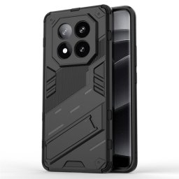 Хибриден гръб със стойка марка BIBERCAS за Xiaomi Redmi Note 14 Pro+ 5G - черен