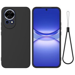 Силиконов гръб с верижка за Huawei Nova 13 - черен