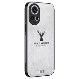 Силиконов гръб с покритие от кожа марка DEER за Huawei Nova 13 - сив