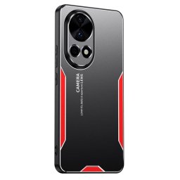 Алуминиев гръб за Huawei Nova 13 - черен с червена рамка