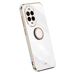 Силиконов гръб със стойка тип пръстен марка XINLI за Huawei Nova 13 Pro - бял