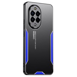 Алуминиев гръб за Huawei Nova 13 Pro - черен със синя рамка