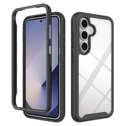 Силиконов гръб Rugged Armor за Samsung Galaxy S25 - черна рамка