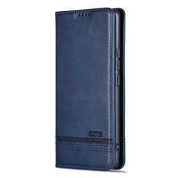 Кожен калъф страничен flip марка AZNS за Honor Magic7 Pro – тъмно син
