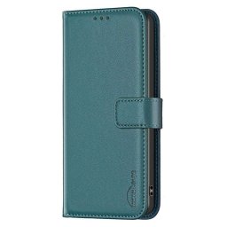 Кожен калъф тип портмоне марка BINFEN COLOR за Realme Note 60 - тюркоазен