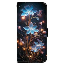 Калъф тип портмоне за Sony Xperia 10 VI - сини цветя