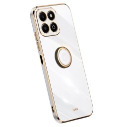Силиконов гръб със стойка тип пръстен марка XINLI за Honor X6b - бял