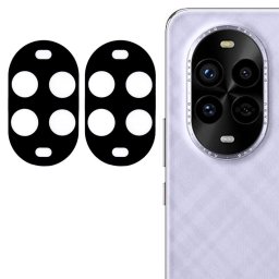 Два броя удароустойчив стъклен протектор за камера за Huawei Nova 13 Pro - черна рамка