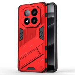 Хибриден гръб със стойка марка BIBERCAS за Xiaomi Redmi Note 14 Pro+ 5G - червен