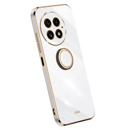 Силиконов гръб със стойка тип пръстен марка XINLI за OnePlus 13 - бял