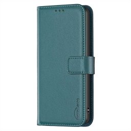 Кожен калъф тип портмоне марка BINFEN COLOR за Xiaomi 15 - тюркоазен