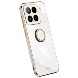 Силиконов гръб със стойка тип пръстен марка XINLI за Xiaomi 15 - бял