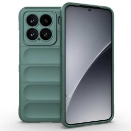 Подсилен силиконов гръб на ленти за Xiaomi 15 - зелен