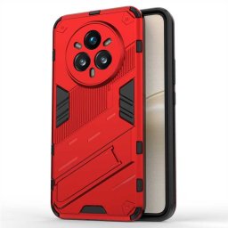 Хибриден гръб със стойка марка BIBERCAS за Realme 14 Pro+ 5G - червен