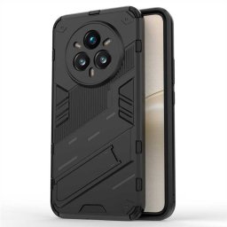 Хибриден гръб със стойка марка BIBERCAS за Realme 14 Pro+ 5G - черен