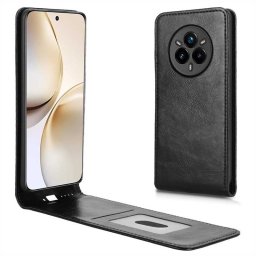 Кожен калъф flip за Realme 14 Pro+ 5G - черен