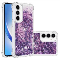 Силиконов гръб с течност с брокат за Samsung Galaxy A36 5G/A56 5G - лилав