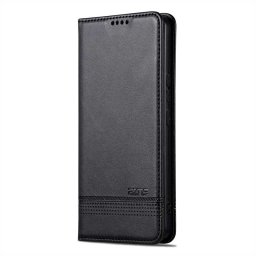 Кожен калъф страничен flip марка AZNS за Samsung Galaxy A36 5G – черен