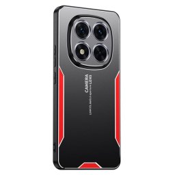 Алуминиев гръб за Xiaomi Redmi Note 14 Pro+ 5G - черен с червена рамка