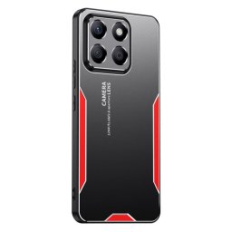 Алуминиев гръб за Honor X8c - черен с червена рамка