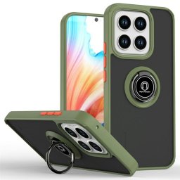 Силиконов гръб с кръгла стойка за Honor X8c - зелен