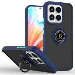 Силиконов гръб с кръгла стойка за Honor X8c - син