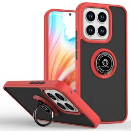 Силиконов гръб с кръгла стойка за Honor X8c - червен