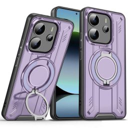 Хибриден гръб с кръгла стойка за Xiaomi Redmi Note 14 5G - лилав