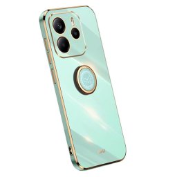 Силиконов гръб със стойка тип пръстен марка XINLI за Xiaomi Redmi Note 14 5G - зелен